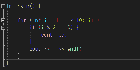 C++ continue 구문