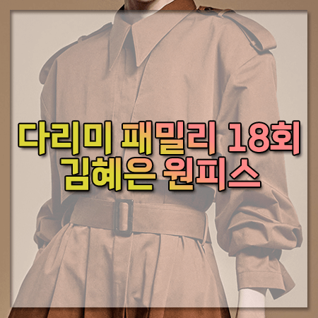 다리미 패밀리 18회 김혜은 원피스~딘트 벨트 트렌치 드레스 @백지연 옷
