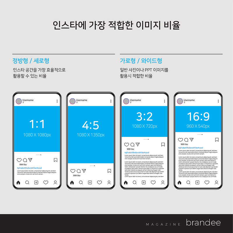 인스타에 가장 적합한 이미지 비율