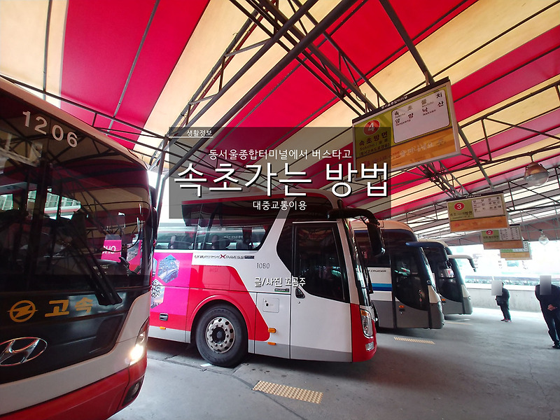 [생활정보] 서울에서 버스타고 속초 가기 : 동서울종합터미널 위주