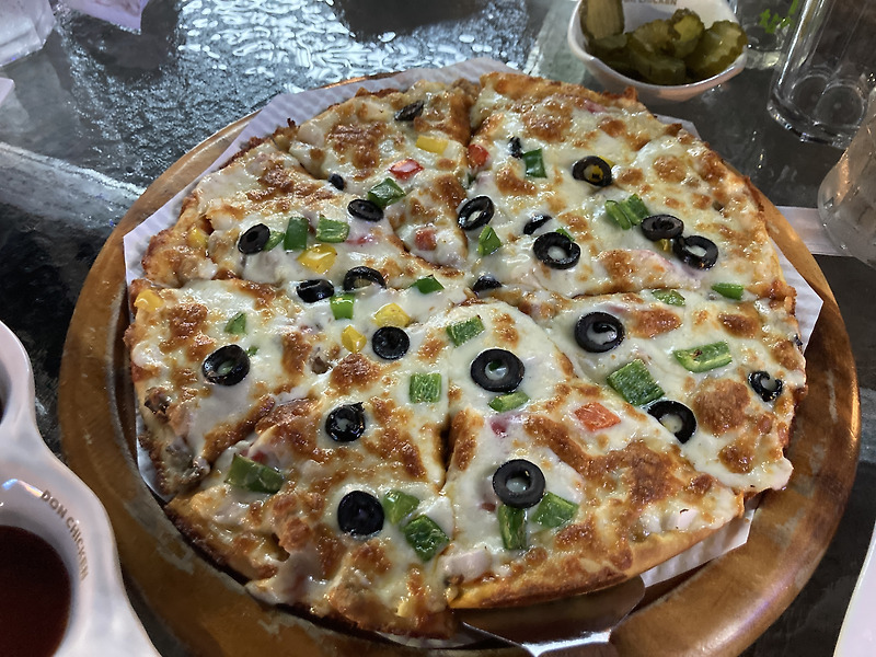 안동 옥동 돈치킨 콤비네이션피자 + 구운치킨