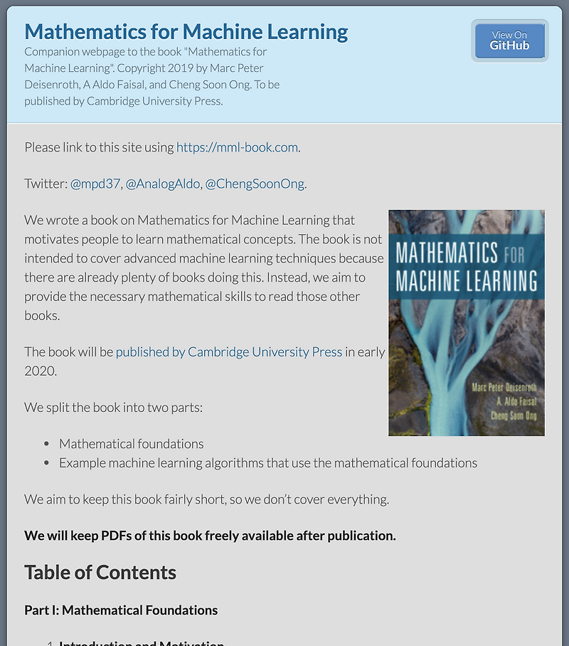 book mathematics for machine learning pdf 