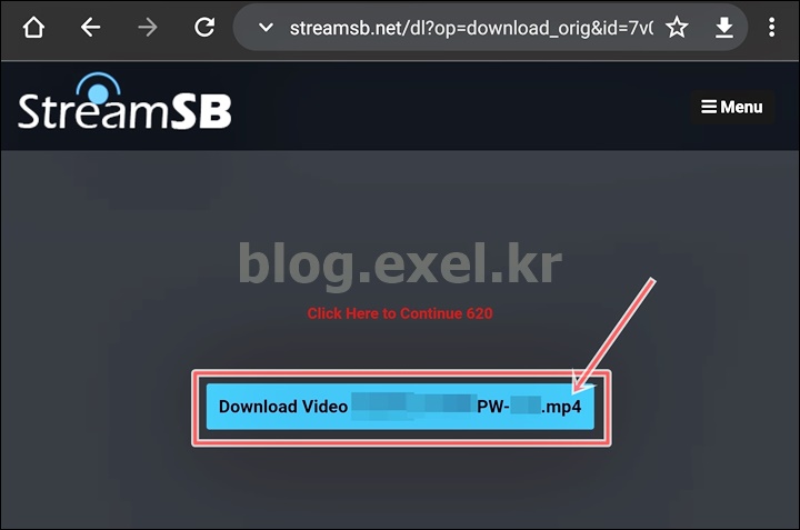 streamsb 모바일 다운로드 방법(추가 어플 설치없음)