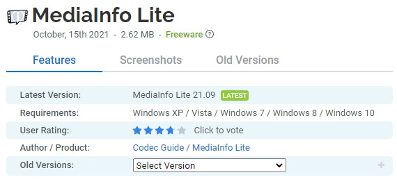 MediaInfo 23.07 + Lite for mac instal free