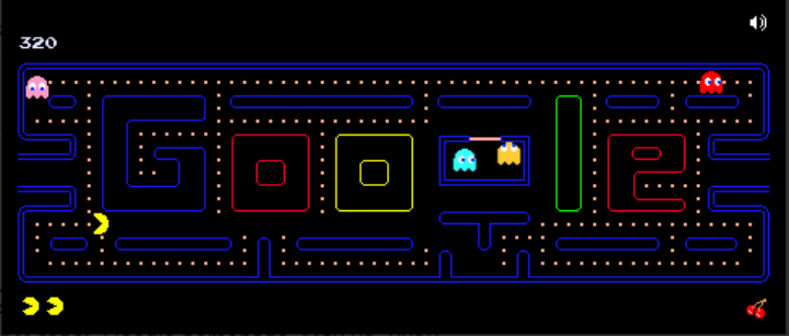 팩맨 구글 벽돌 깨기 게임 바로하기 (pac man Breakout)