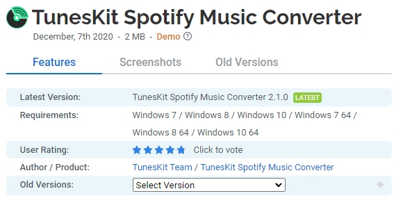 tuneskit spotify music converter full