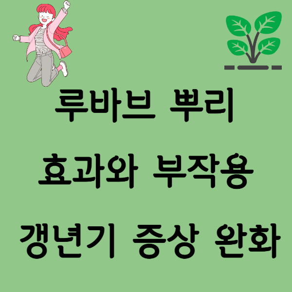 루바브 효능과 부작용, 갱년기 완화에 11