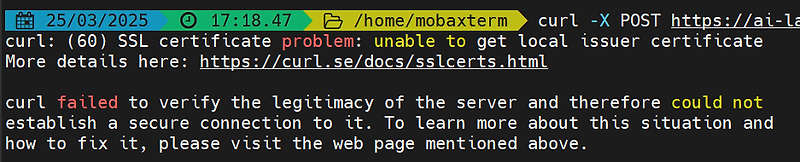 [Linux] curl: (60) SSL certificate problem: unable to get local issuer ...