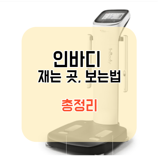 인바디 재는곳, 보는법 총정리