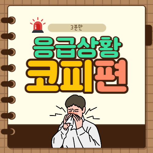 코피날때 빠르게 멈추는 방법