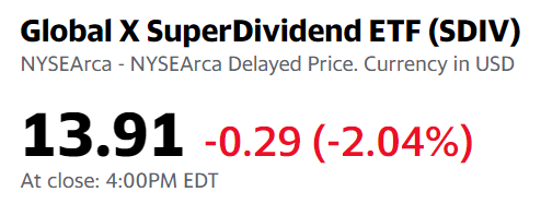 [ 미국 월배당 ETF ] - Global X SuperDividend ETF(SDIV) 배당 및 ETF 설명