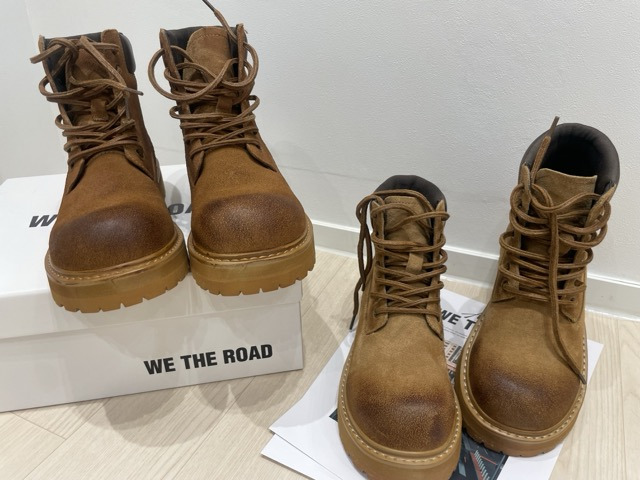 위더로드(WE THE ROAD) WTRD5116-1 카메룬 스웨이드 7홀 워커 카멜 워싱 컬러 내돈내산 착용 후기! (착샷)