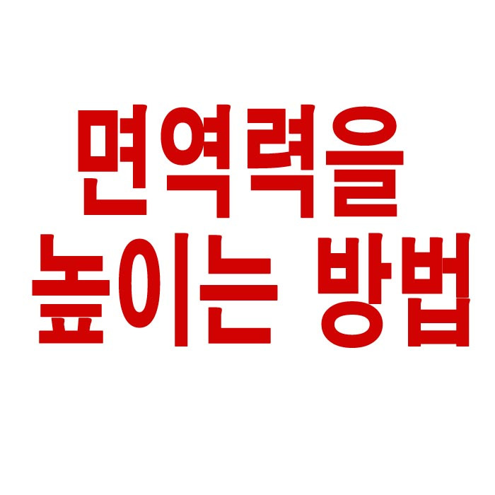 면역력을 높이는 방법을 확인해 보았습니다.