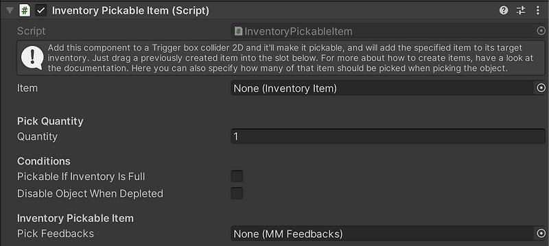11. Pickable Inventory Item (코기엔진)