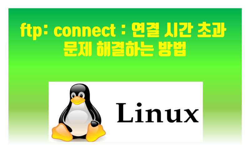 [Linux] 024. ftp: connect : 연결 시간 초과 문제 해결