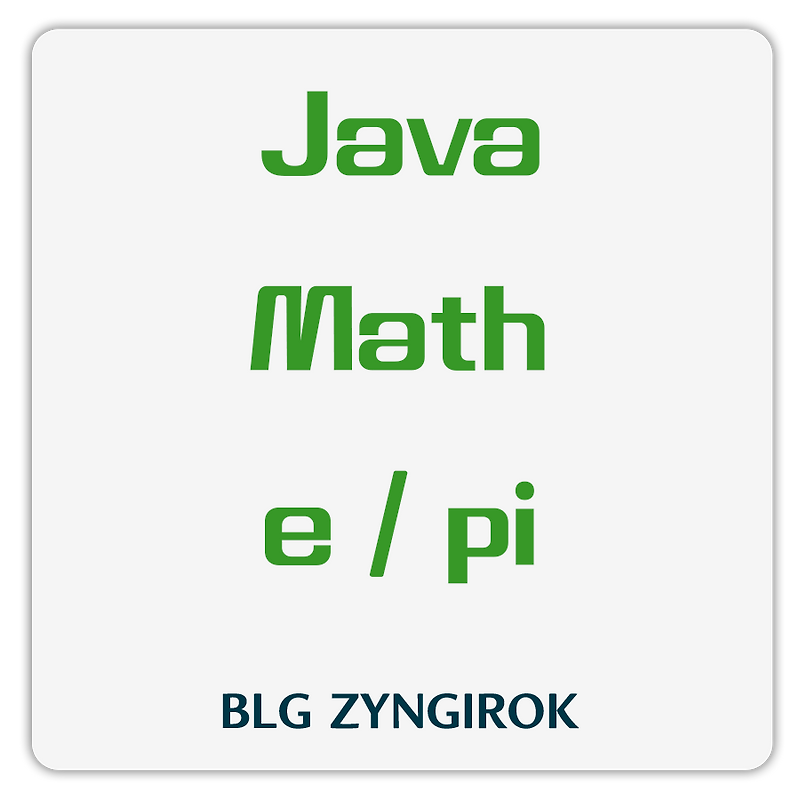 Java | Math 클래스에 정의된 원주율 pi와 자연로그 e 값 불러와 사용하는 방법