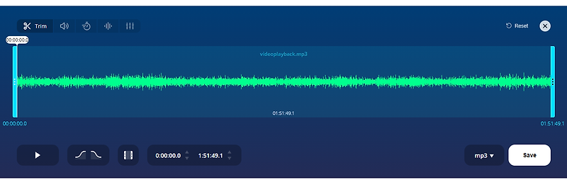 온라인으로 mp3 파일 편집(자르고/분할하기) mp3cut.net