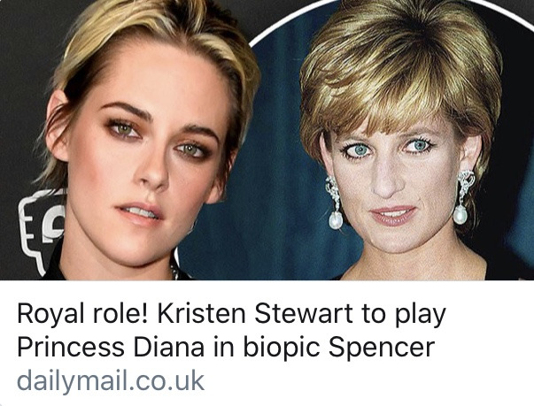 크리스틴 스튜어트, 다이애나 왕세자비 역 확정! 영화 의 내용은