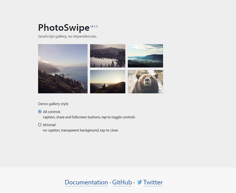 이미지 클릭하면 이미지가 부드럽게 확대되면서 나오는 플러그인 PhotoSwipe .js