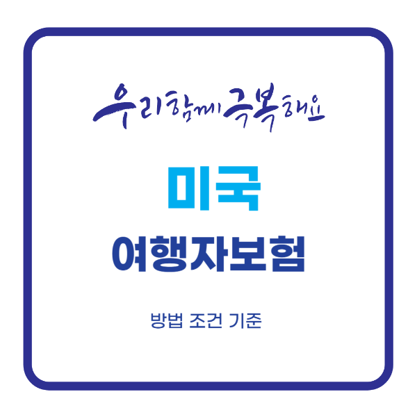 미국 여행자보험 추천 Top5 인터넷가입 최저가 비교 보장내용 - 부자개미