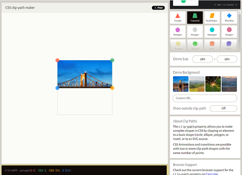 CSS Clip path maker
