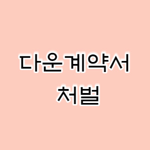 다운계약서 처벌 - 라니의 건강 블로그