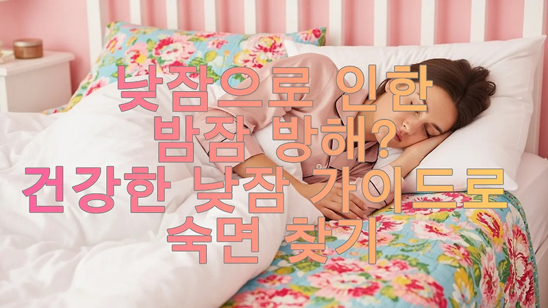 낮잠으로 인한 밤잠 방해? 건강한 낮잠 가이드로 숙면 찾기