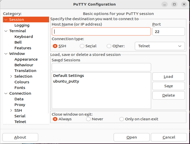 [Linux Ubuntu] CMD(명령 프롬포트)에서 PuTTY 설치하기