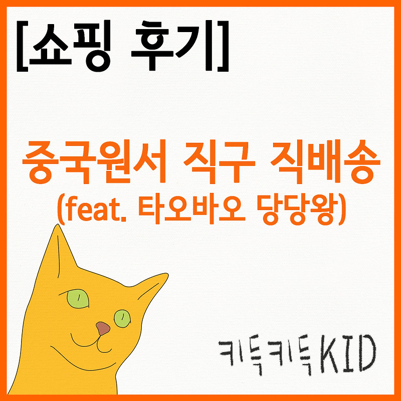 [쇼핑 후기] 중국원서 직구 타오바오 직배송 쇼핑후기