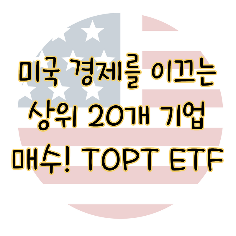 미국 빅테크 20개 기업을 3만 원에 소유하는 TOPT ETF 배당금은?