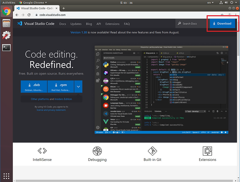 visual studio code ubuntu 22.04