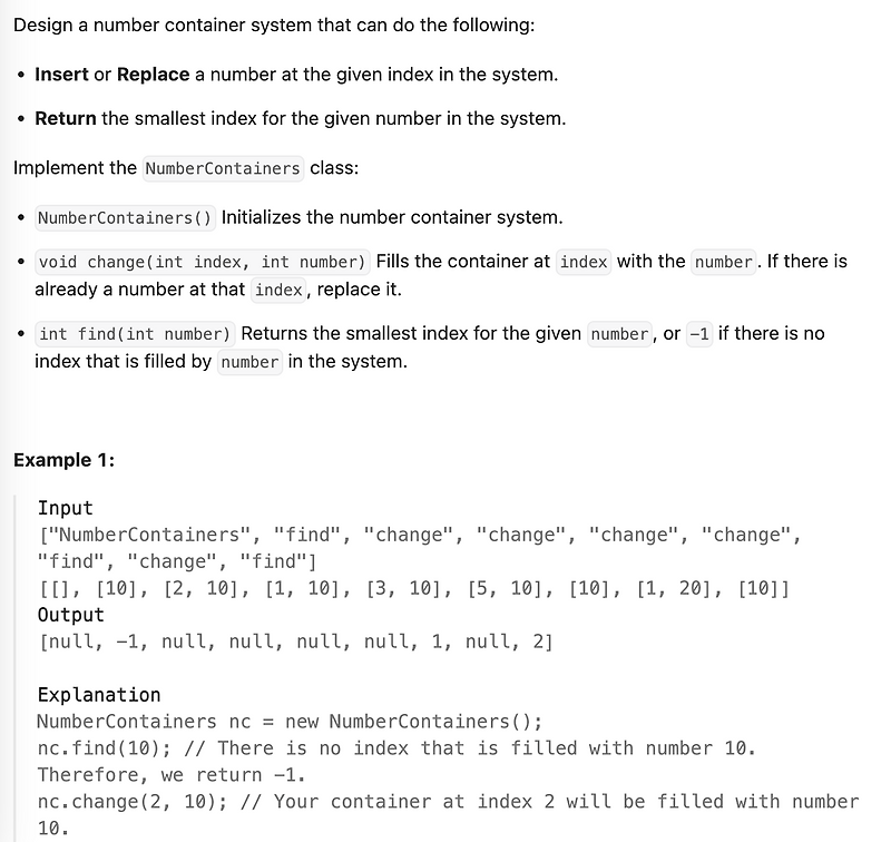 [LeetCode] 2349. Design a Number Container System (Python)