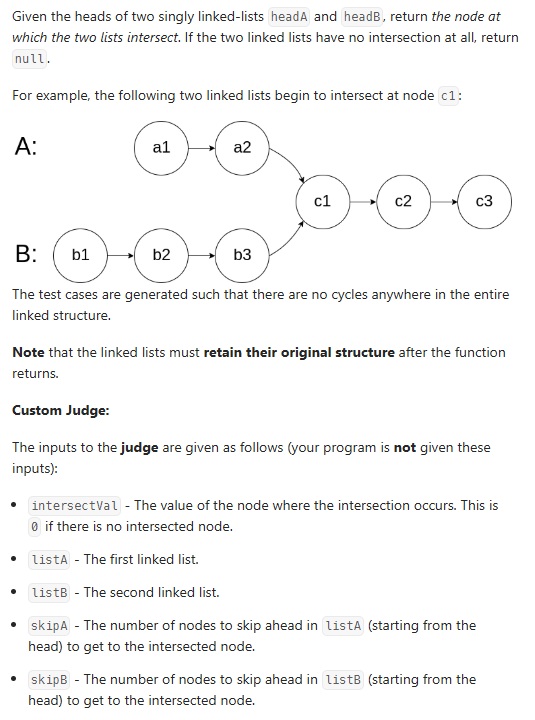 [Python] 160. Intersection of Two Linked Lists