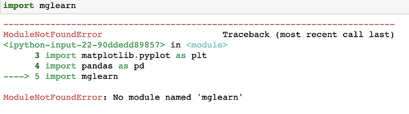 [파이썬데이터분석] import mglearn : ModuleNotFoundError