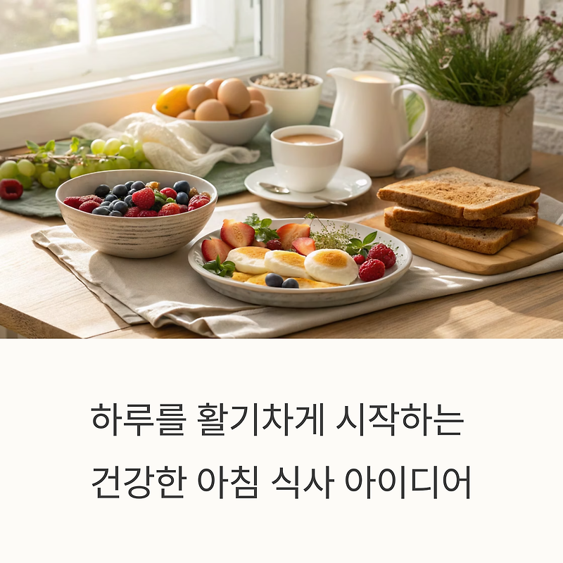 하루를 활기차게 시작하는 건강한 아침 식사