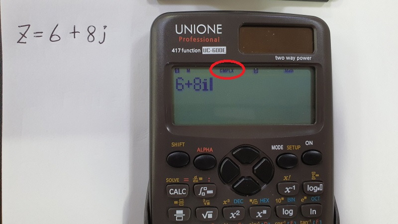 Z=6+j8 임피던스[Ω] 공학계산기로 계산하는 방법 (복소수 j 입력)