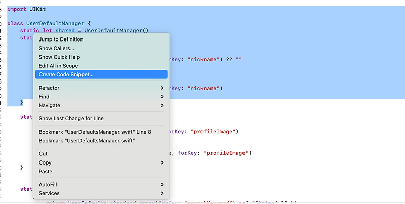 [Xcode] Code Snippet 코드스니펫으로 코드 재활용하기 (feat. 여러 맥 기기에 코드스니펫 동기화)