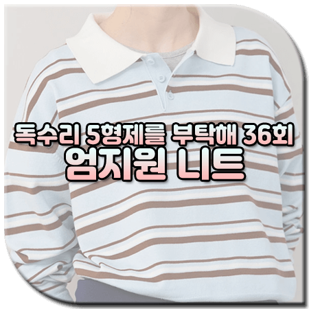 독수리 5형제를 부탁해 36회 엄지원 니트 / 온앤온 스트라이프 카라 니트 [마광숙 패션]