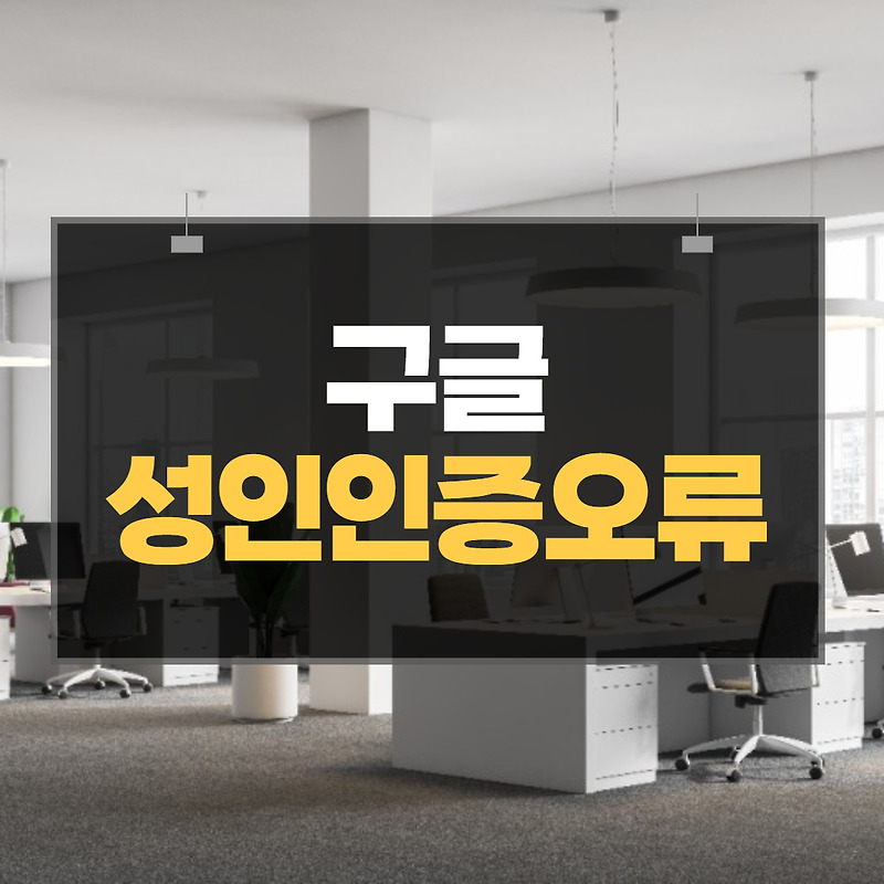 구글 성인인증 오류 해결방법