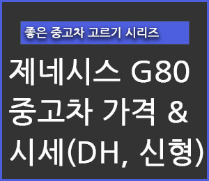 제네시스 G80 중고차 가격표 / 시세표 알아보기(DH, 신형) - 야옹멍멍 경제 다이어리