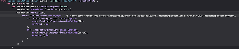 SwiftData - FetchDescriptor 에러 (Cannot convert value of type ...