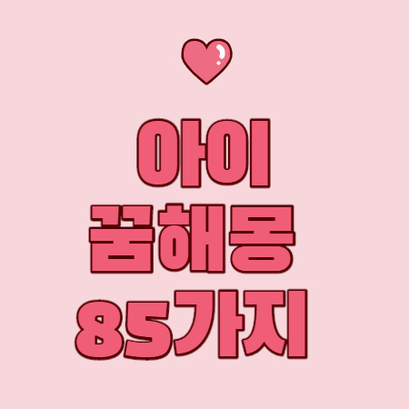 아이 꿈해몽 85가지 완벽정리