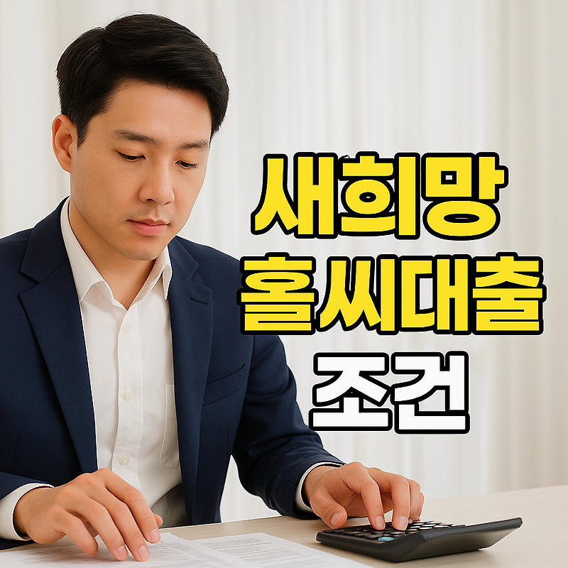 새희망홀씨대출 조건 2025년 연소득 5천만 원 이하라면 이 글 필수!