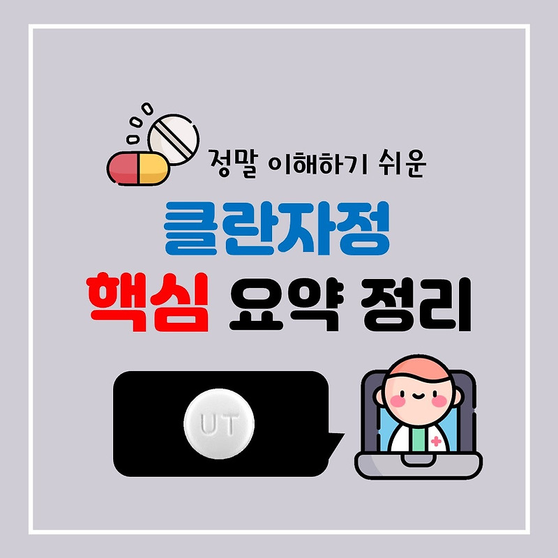 약사의 클란자정 핵심 요약 정리(효능 부작용 등)[아세클로페낙]