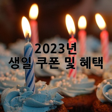 2023년 브랜드별 생일 혜택