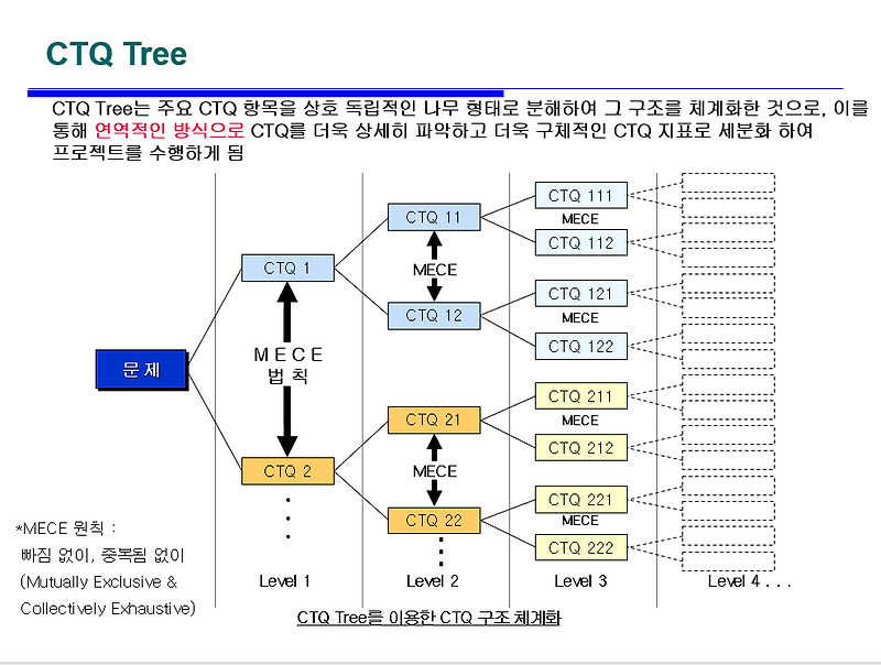 CTQ Tree 전개 image.