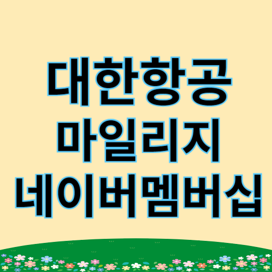 대한항공 마일리지로 네이버플러스 멤버십 사용하는 방법