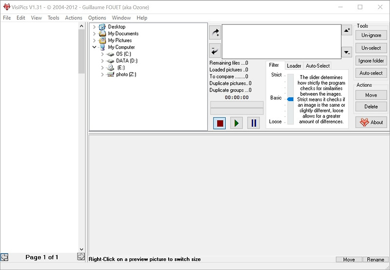 중복사진 정리 프로그램 - 비지픽스(Visipics)