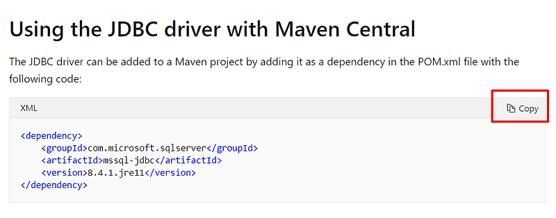 maven install sql server jdbc driver