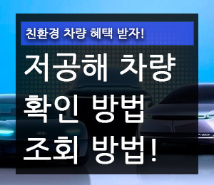 저공해차량 확인방법 (저공해 자동차 조회) - 야옹멍멍 경제 다이어리